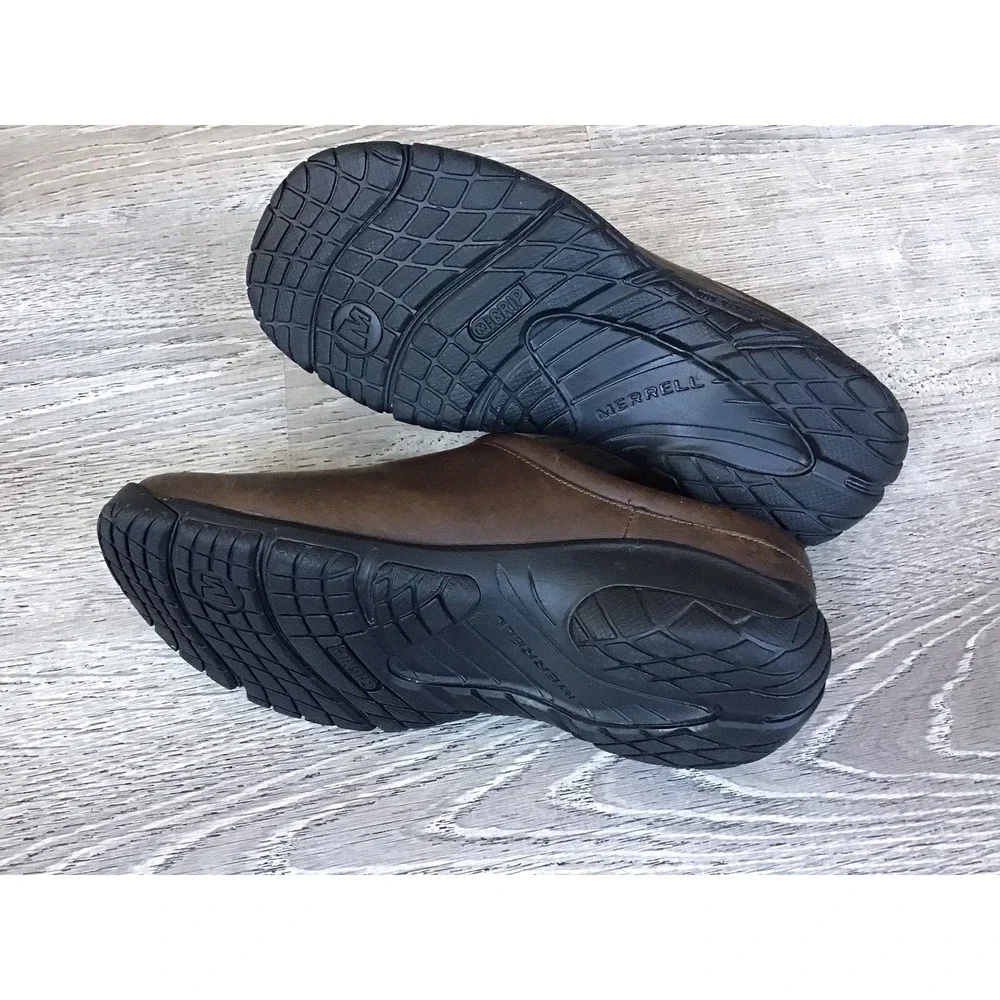 Merrell Encore Nova 2 Clogs Women's Size 7.5 Brown Leather Slip On Mules J598432